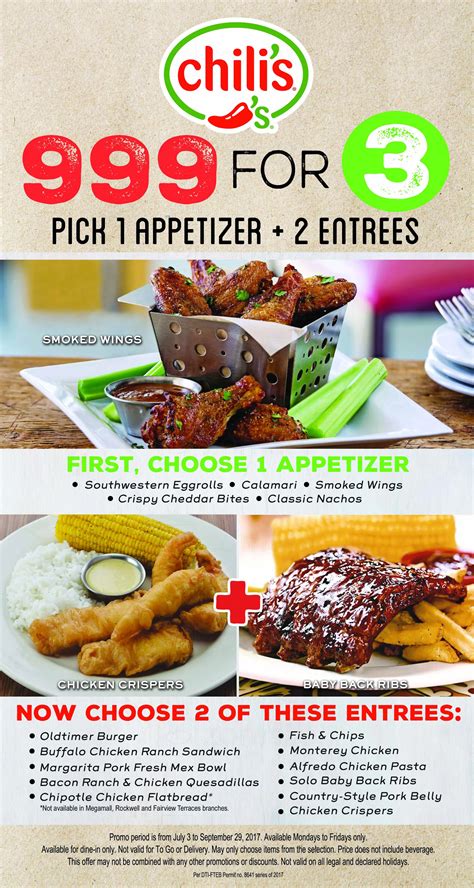 Chili's Menu, Menu for Chili's, SM City North EDSA, Quezon City - Zomato Philippines