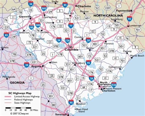 Road Map Of north and south Carolina | secretmuseum