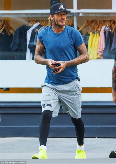 Light Blue T-shirt, Gym Ideas With Grey Casual Short, David Beckham ...