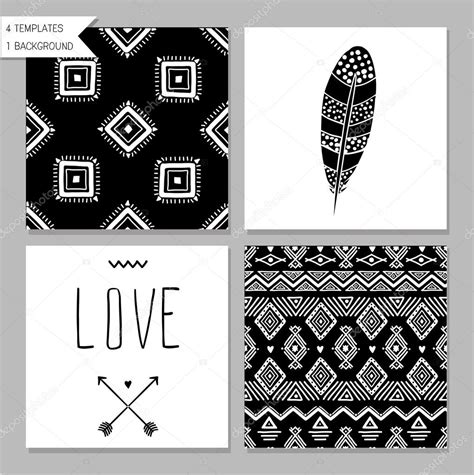 Black and white design card templates Stock Vector Image by ©artnis ...