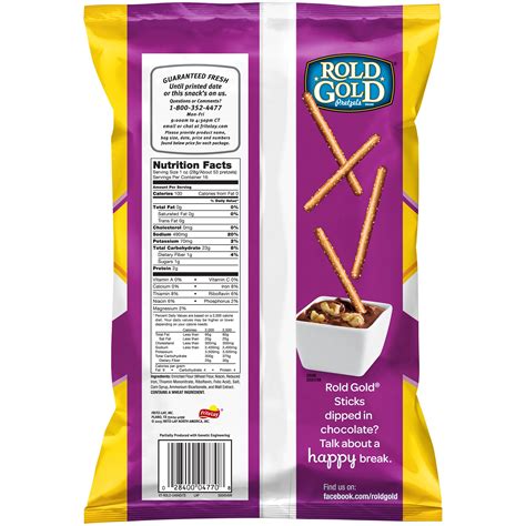 Nutrition Facts For Rold Gold Pretzel Sticks | Besto Blog