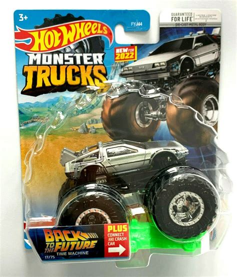 Buy DieCast Hot Wheels Monster Trucks Back to The Future Time Machine ...