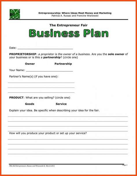 022 Business Plan Template Free Word Download pertaining to Business Plan Temp… | One page ...