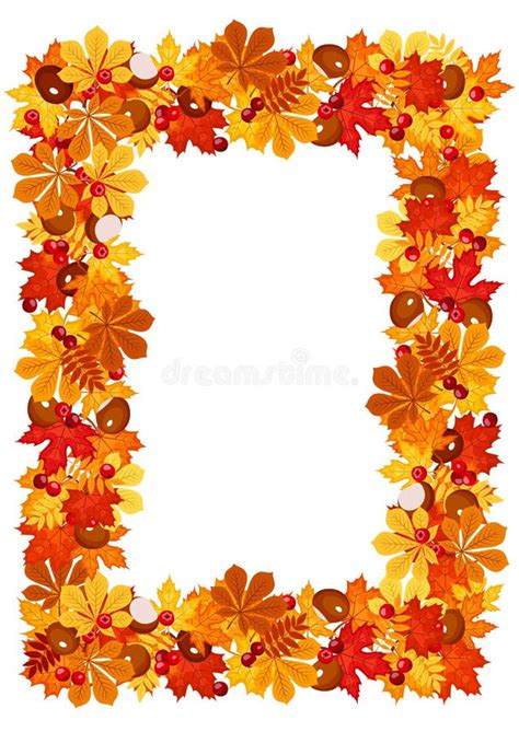 Autumn Leaves Frame. Vector Illustration. Stock Vector - Illustration ...