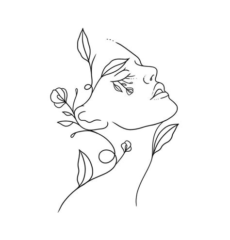 outline art in 2021 | Outline art, Abstract face art, Line art drawings