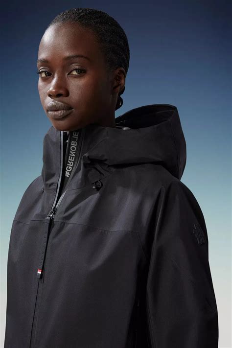 Black Meribel Hooded Jacket - Windbreakers & Raincoats for Women ...