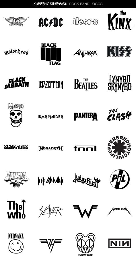 research into existing band logos. many just consist of an interesting ...