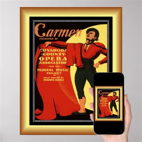 Opera ~ Carmen ~ Toreador Song ~ 1939 ~ Poster | Zazzle