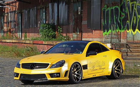 Yellow Mercedes-Benz SL55 AMG wallpaper - Car wallpapers - #49604