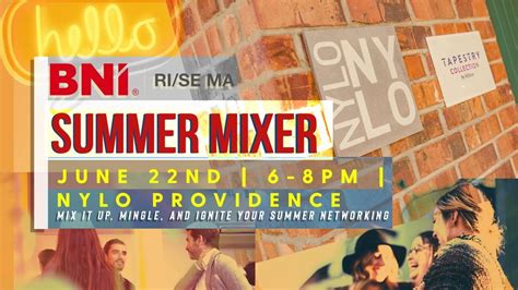 BNI RI Summer Mixer | NYLO Providence , Nylo Providence-Warwick, 22 ...