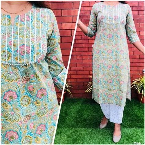 Cotton Designer Kurtis, Rs 875 Marina Enterprises | ID: 22621112155