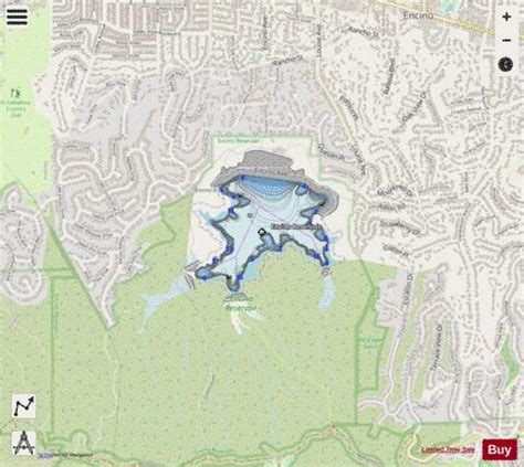 Encino Reservoir Fishing Map | Nautical Charts App