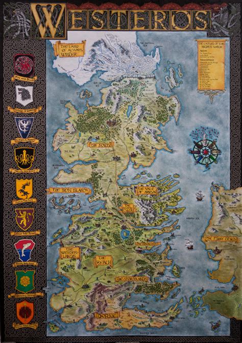 Hand-Drawn Westeros Map (Complete and finished map by Klaradox on DeviantArt