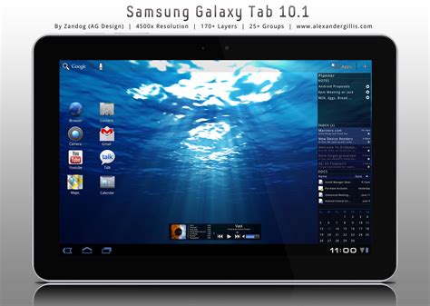 Samsung Galaxy Tab 10.1 .PSD by zandog on DeviantArt