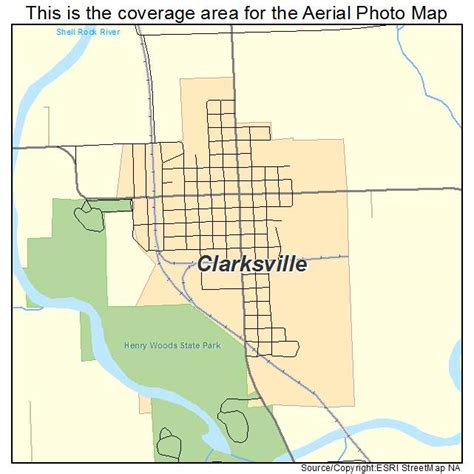 Aerial Photography Map of Clarksville, IA Iowa