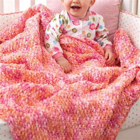 Bernat Corner To Corner Seed Stitch Knit Blanket | Yarnspirations ...