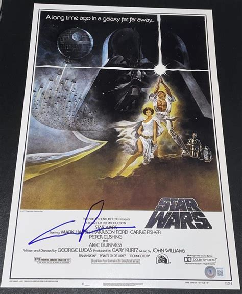 GEORGE LUCAS SIGNED AUTOGRAPH STAR WARS ORIGINAL POSTER 12x18 PHOTO ...