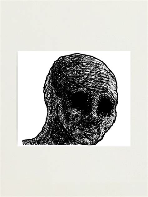 "Withered Wojak - Meme, Reaction" Photographic Print by SpaceDogLaika | Redbubble