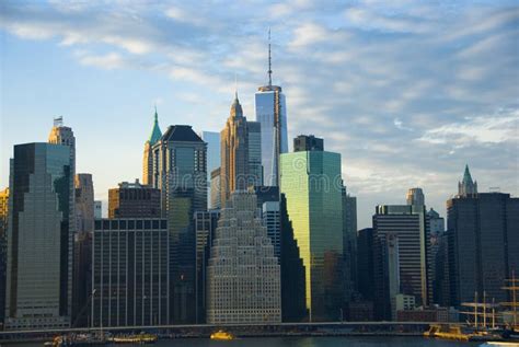 New York City Downtown Skyline Stock Photo - Image of landmark, tourist ...