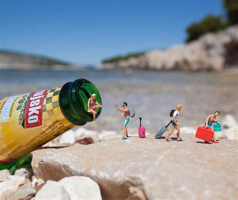 CAST AWAY Obonjan Island, Croatia | Street artists, Miniature photography, Little people