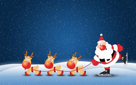 Cartoon Santa Christmas Wallpapers - Wallpaper Cave