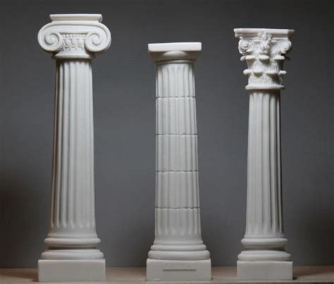 SET 3 Columns Pillars Ionic Doric Corinthian Order Architecture Decor Sculpture | Corinthian ...