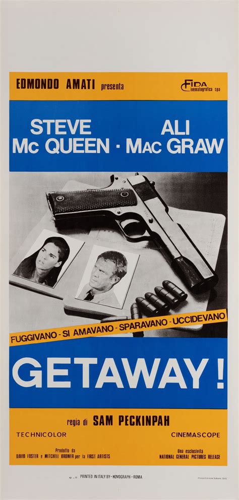 The Getaway 1972 Italian Locandina Poster - Posteritati Movie Poster Gallery