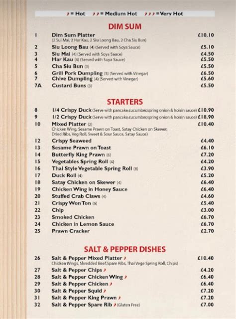 Yang’s Kitchen Lechlade's full menu online