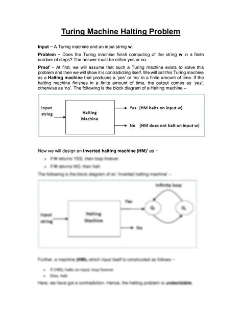 SOLUTION: Turing machine halting problem - Studypool