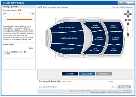 Hobby Theater Seating Chart