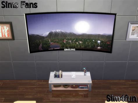 "Simsung" HD Curved Television | Sims 4, Sims, Sims 4 blog