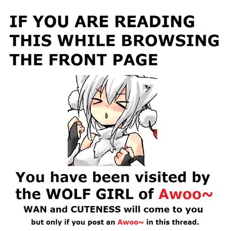 This is the wolf girl she only howls every 29 days now's your chance | Awoo~ | Know Your Meme