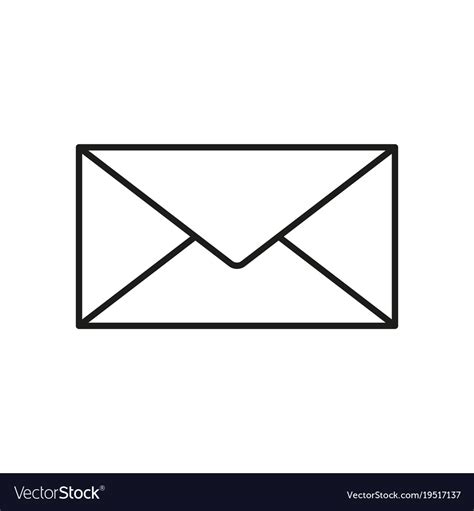 Envelope white icon Royalty Free Vector Image - VectorStock