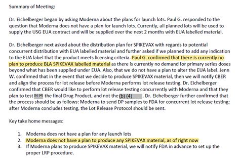 Press Release: Almost 5,600 Pages of Moderna 'Spikevax' COVID Vaccine ...