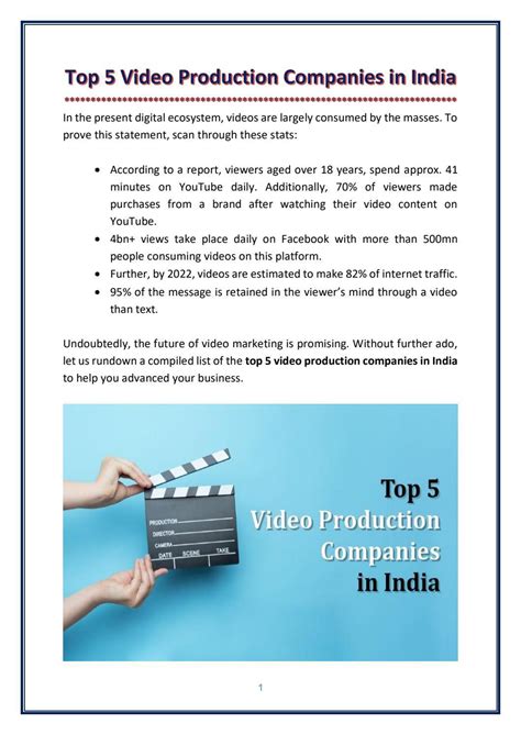 Top 5 Video Production Companies in India by Motion Matrix Media - Issuu