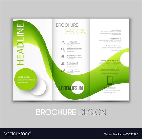 Template leaflet design with color lines Vector Image