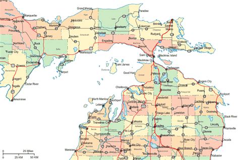 Regional Map of Northern Michigan