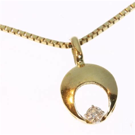 Fashionalbe gold half moon sickle with diamond pendant and necklace ...