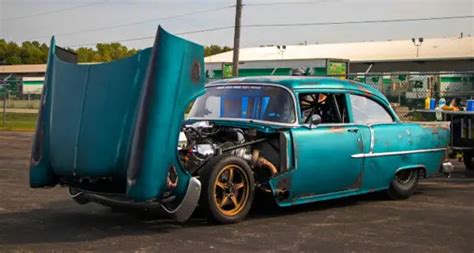 Alex Taylor's "SO BOSS" 1955 Chevy at Drag Week 2021