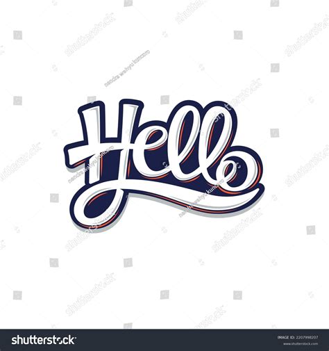 Hello Lettering Calligraphy Vector Suitable Handwritten Stock Vector (Royalty Free) 2207998207 ...