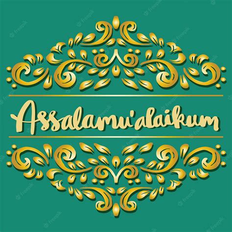 Premium Vector | Assalamualaikum means greeting muslim in arabic