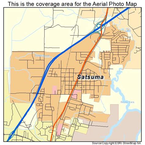 Aerial Photography Map of Satsuma, AL Alabama
