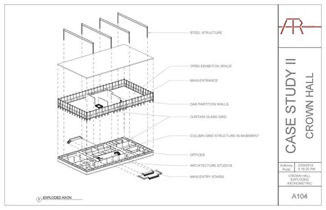 Autodesk Revit Modeling: Crown Hall on Behance | Autodesk revit, Hall, Architecture