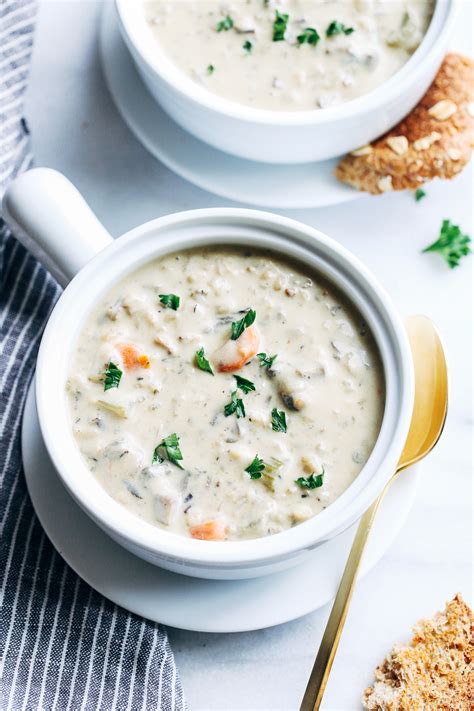 Creamy Wild Rice Mushroom Soup - Making Thyme for Health