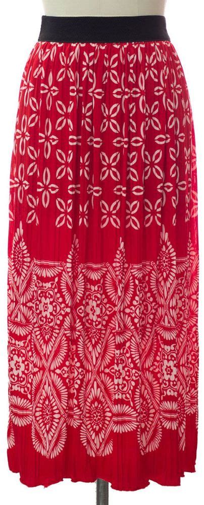 12 Units of Printed Skirt Red - Womens Skirts - at - alltimetrading.com