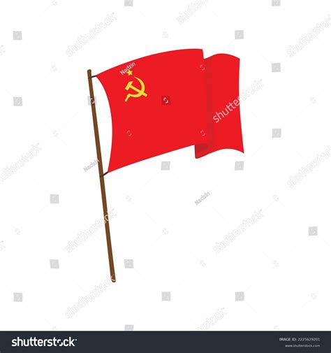 Ussr Flag Flag Soviet Union Vector Stock Vector (Royalty Free ...