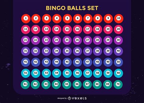 Bingo Balls Colorful Set Vector Download