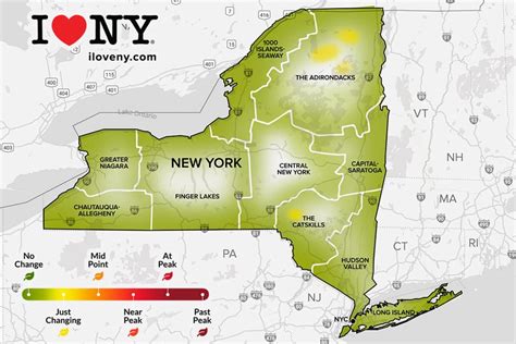 This New Map Shows Where and When to See the Best Fall Foliage Across New York State