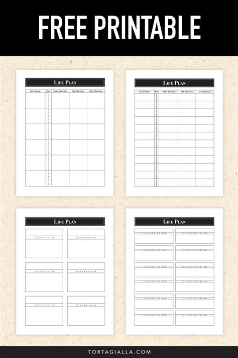 Reset Your Life: Life Planning Template | tortagialla | Life plan template, How to plan, Life plan