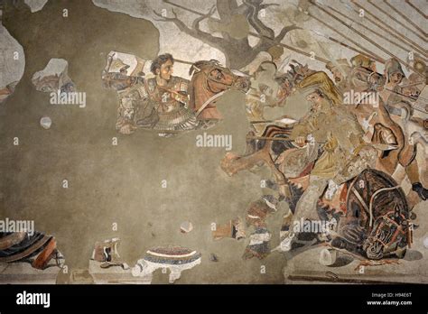 Alexander Mosaic. Battle of Issus (333 B.C.). Battle between Alexander ...